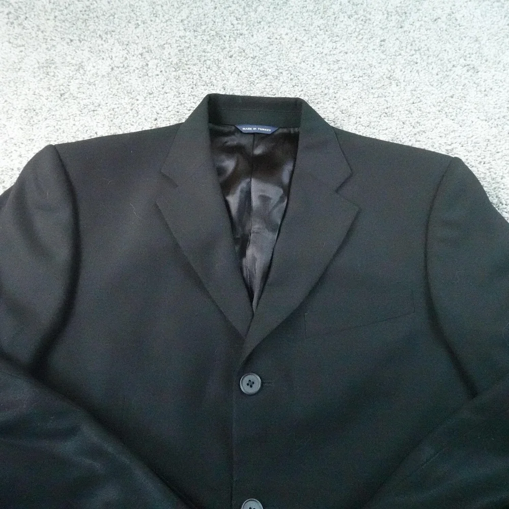 VTG Banana Republic Blazer Mens 38S Black Wool Button Sport Coat Suit Jacket Y2K